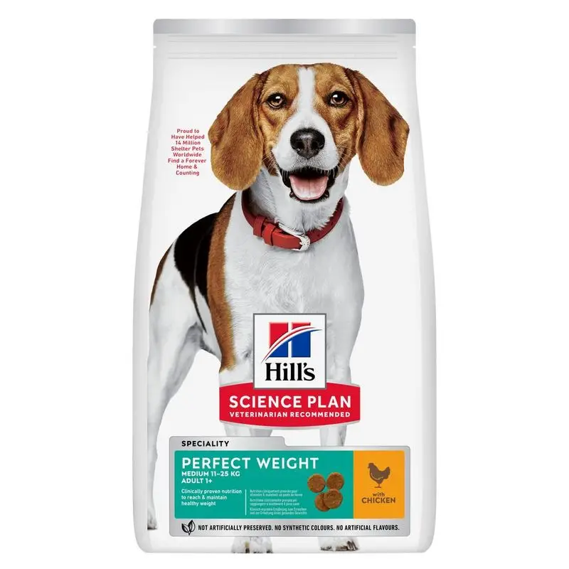 Hill's Science Plan Perfect Weight Adult 1+ Medium s kuřecím Dokud Zásoby Vydrží