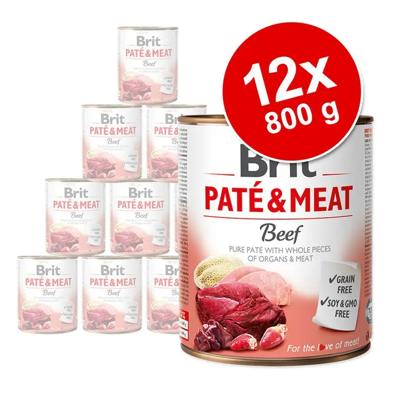 Výhodné balení Brit Paté & Meat Adult 12 x 800 g Oblíbený