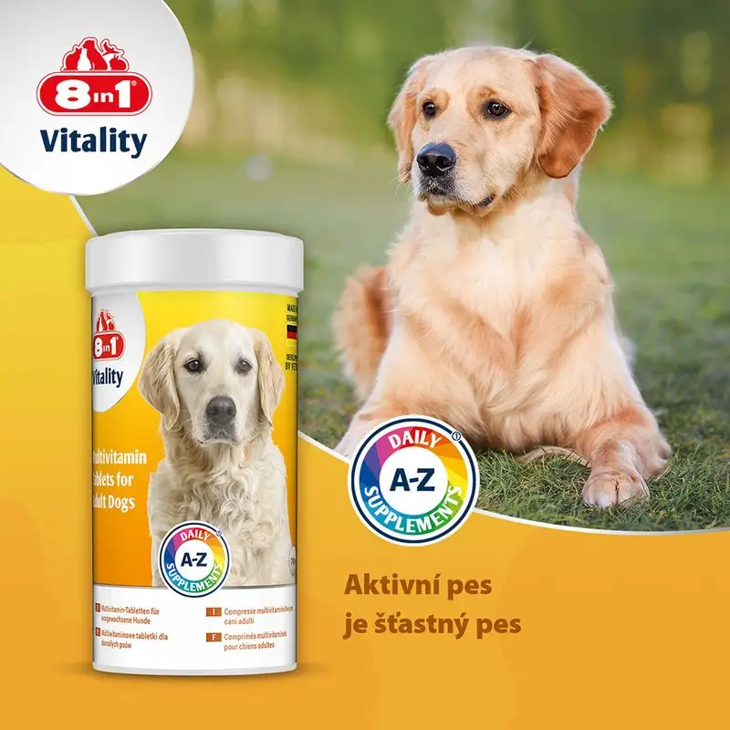 Víkendová Akce 8v1 Vitality multivitamínové tablety pro dospělé psy