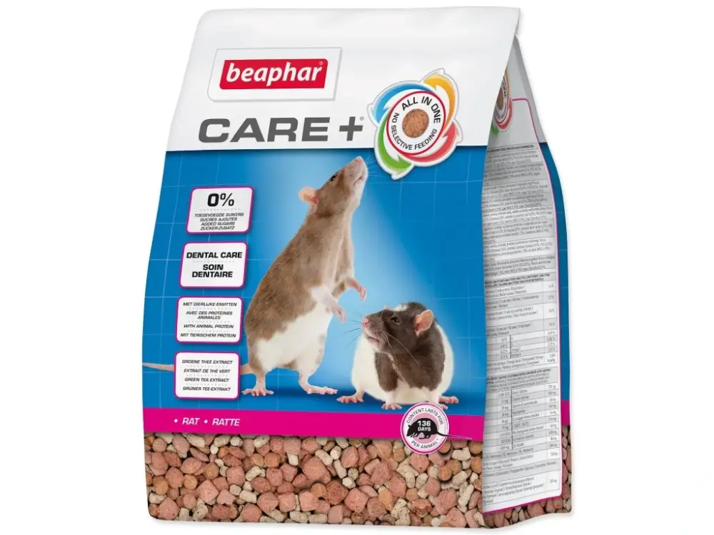 Krmivo Beaphar CARE+ potkan 1,5kg Vrácení Zdarma