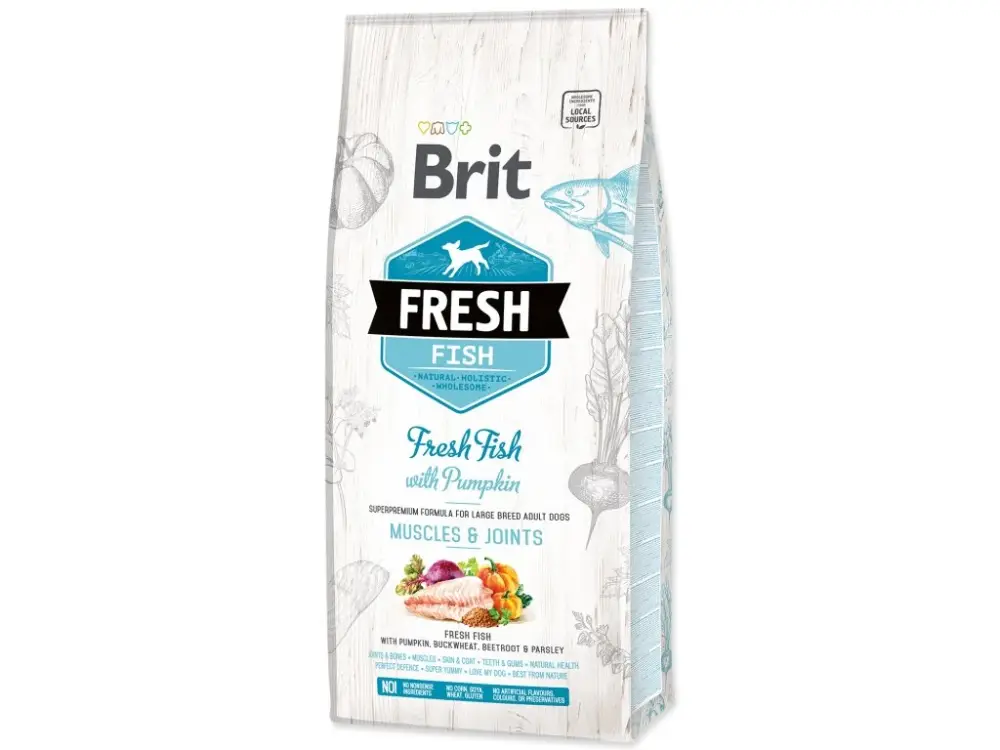 BRIT Fresh Fish with Pumpkin Adult Large 12kg+ Dáreček k objednávce Novinka