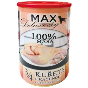 Konzerva Max Deluxe 3/4 kuřete s kachnou 1 200 g Cenová Bomba