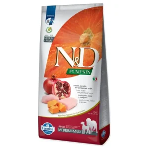 Časově Omezené Krmivo N&D Dog Adult Medium & Maxi Grain Free Pumpkin Chicken & Pomegranate 12kg