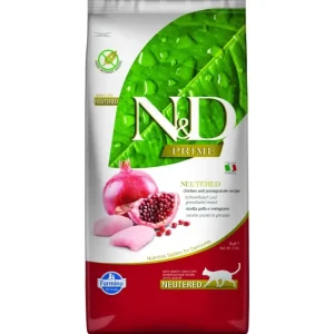 Rychlé Dodání N&D PRIME CAT Neutered Chicken&Pomegranate 5kg