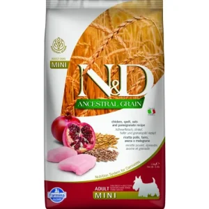 Výprodej N&D LG DOG Adult Mini Chicken & Pomegranate 2,5kg