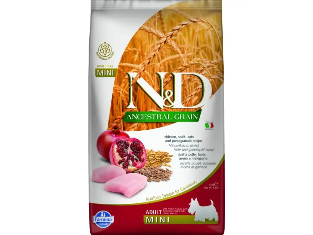 Výprodej N&D LG DOG Adult Mini Chicken & Pomegranate 2,5kg