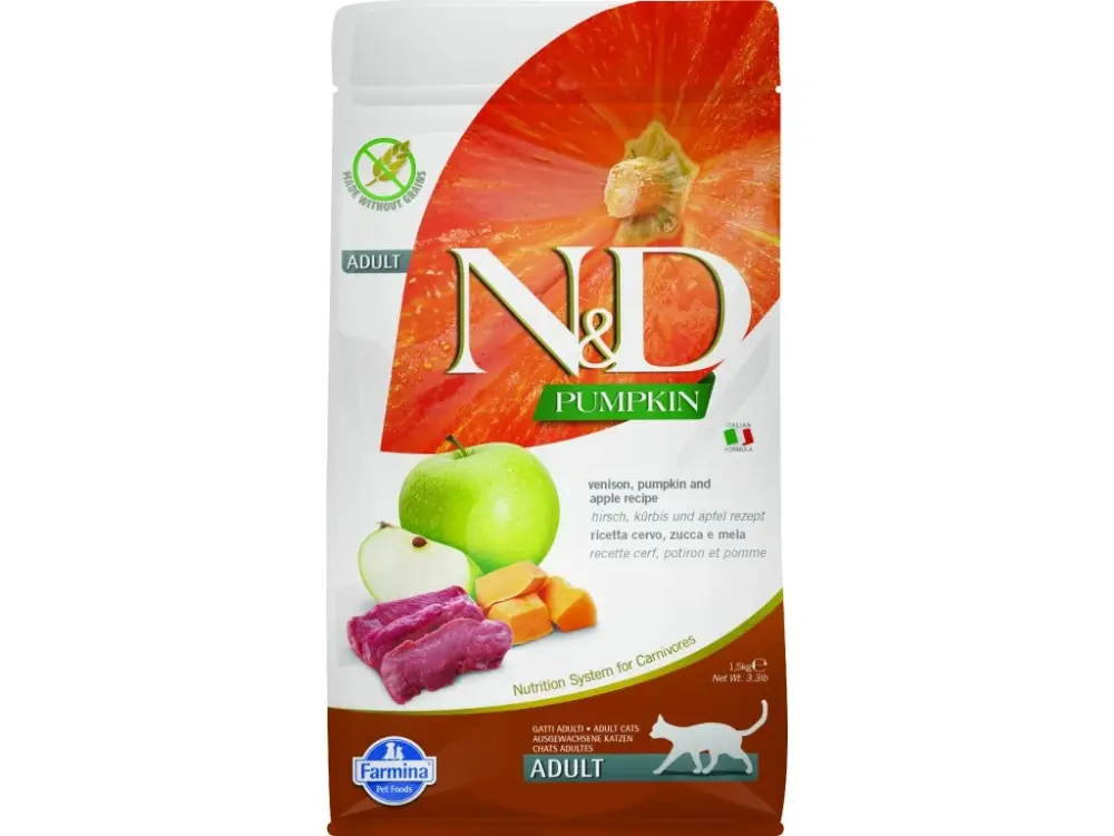 Sleva N&D Pumpkin CAT Venison & Apple 1,5kg
