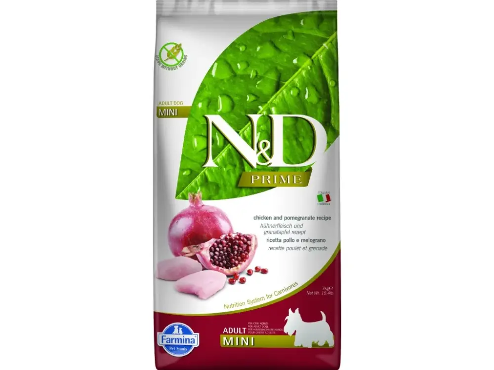 Vysoce Kvalitní N&D PRIME DOG Adult Mini Chicken&Pomegranate 7kg+ Dáreček k objednávce