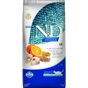 Výprodej N&D OCEAN CAT LG Adult Codfish & Orange 5kg