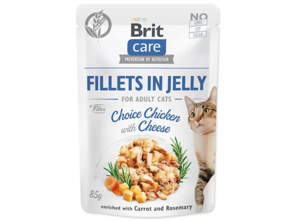 Speciální Cena Kapsička BRIT Care Cat Pouch Choice Chicken with Cheese in Jelly 85g
