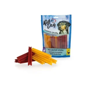 KIDDOG kuře+propolis / jehněčí+petržel MIX dentalní tyčinky 250 g Omezená Nabídka