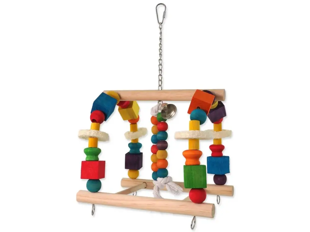 Objednat Nyní Hračka BIRD JEWEL závěsná dřevěná, barevná - se zvonkem 40cm
