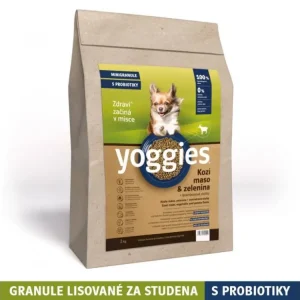 2kg Yoggies Kozí maso&zelenina, hypoalergenní minigranule lisované za studena s probiotiky Ihned K Objednání