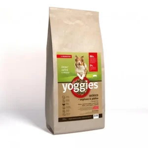 20kg Yoggies Ibérico vepřové maso s jablky, granule lisované za studena s probiotiky+ Dáreček k objednávce Jen Po Omezenou Doba
