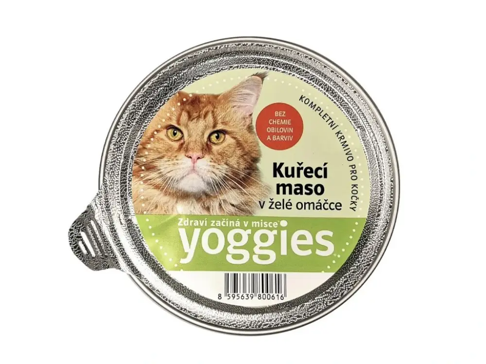 Aktuální Yoggies mistička pro kočky s kuřecím masem a želé omáčkou 85g