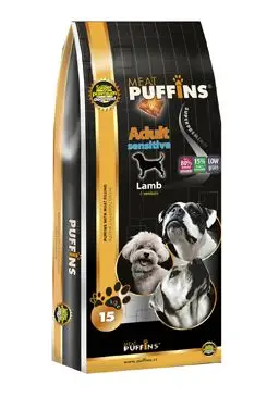 Cenově Výhodný Puffins Dog Adult Sensitive Lamb&Rice 15kg