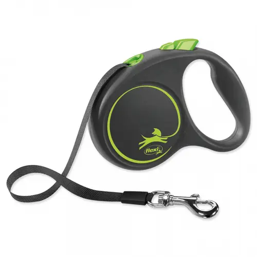 Aktuální Vodítko FLEXI Black Design L pásek 5m/50kg zelená NEW