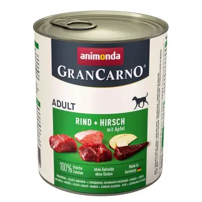 Vysoce Kvalitní GRANCARNO Adult - jelení maso + jablka 400g