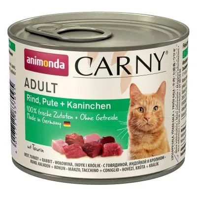 Nová Kolekce Konzerva pro kočky Animonda ADULT krůta/králík 200g
