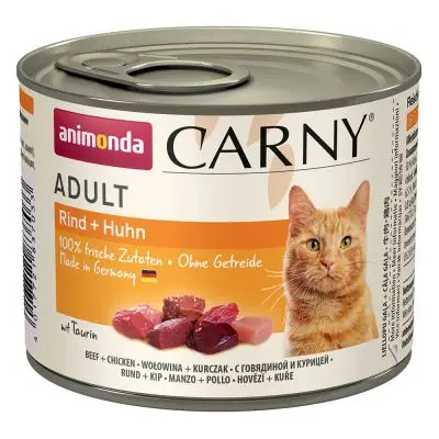 Levný Konzerva pro kočky Animonda ADULT hovězí/kuřecí 200g