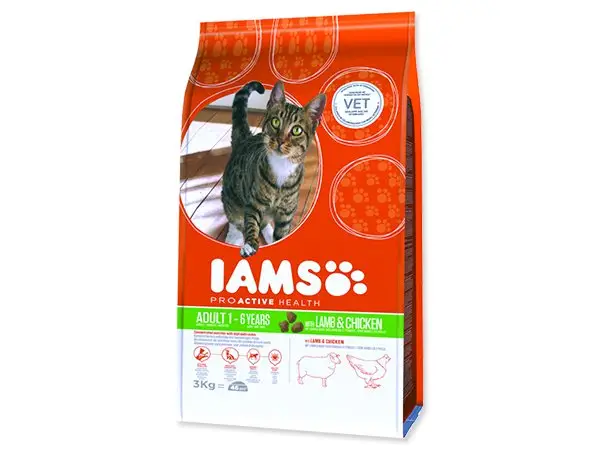 Iams Cat rich in Lamb 3 kg Levný