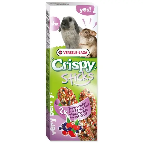 Zlevněný Tyčinky Crispy s lesním ovocem pro králíky a činčily 110g