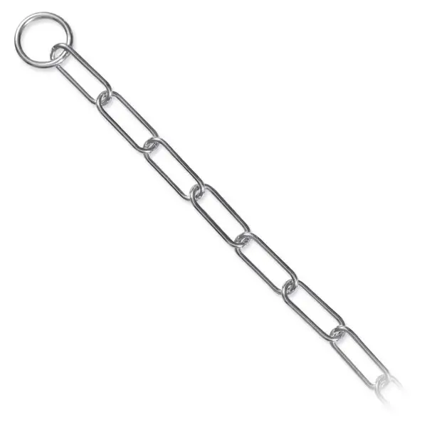 Stahovací obojek jednořadý, velká oka XL:62cm/4mm Vysoce Kvalitní