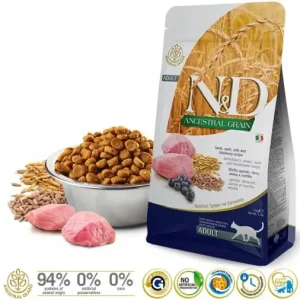 Aktuální N&D Low Grain CAT Adult Lamb & Blueberry 300g