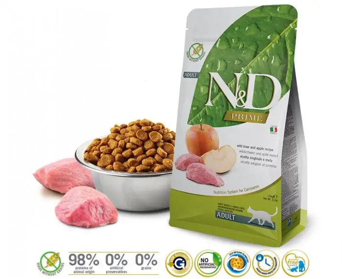 N&D Grain Free CAT Adult Boar & Apple 300g Pouze Dnes