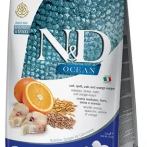 Originální N&D OCEAN DOG LG Adult M/L Codfish & Orange 12kg