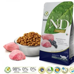 Cenově Výhodný N&D PRIME CAT Adult Lamb & Blueberry 1,5kg