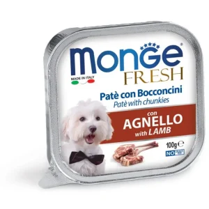 Monge Dog Fresh paštika & kousky s jehněčím 100 g Finální Výprodej