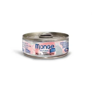 Cenový Hit MONGE NATURAL kuřecí maso s krevetami pro kočky 80 g