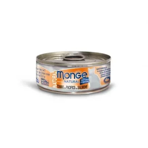 MONGE NATURAL tuňák s lososem pro kočky 80 g Výhodná Nabídka
