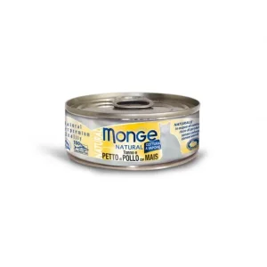 Koupit Online MONGE NATURAL kuřecí maso s kukuřicí pro kočky 80 g
