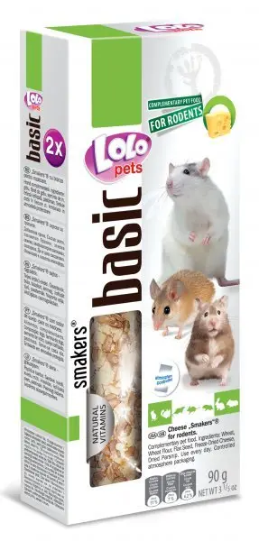 LOLO SMAKERS 2 klasy se sýrem pro hlodavce 90 g Horká Nabídka