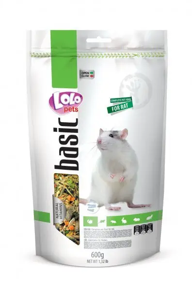 Oblíbený LOLO BASIC kompletní krmivo pro potkány 600 g Doypack