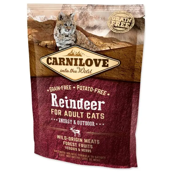 Nízká Cena Carnilove Cat Reindeer for Adult Energy & Outdoor 400g