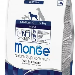 Nejlepší Cena Monge Dog Medium Adult Kuře 3 kg