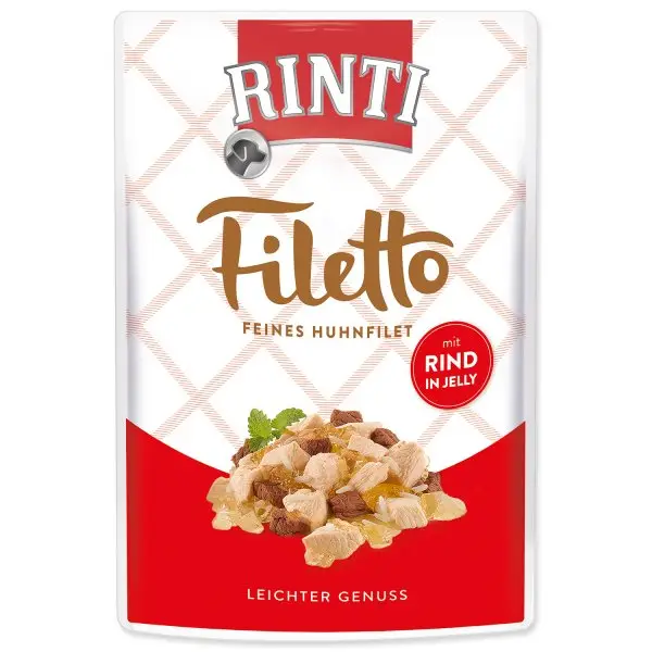 Kapsička RINTI Filetto kuře + hovězí v želé 100 g Finální Výprodej