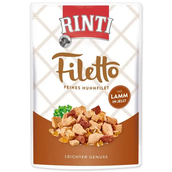 Kapsička RINTI Filetto kuře + jehně v želé 100 g Oblíbený