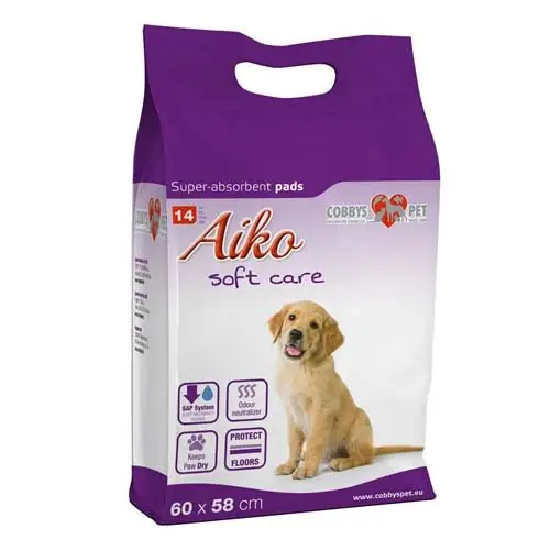Podložka absorbční pro psy Aiko Soft Care 60x58cm 14ks Ověřený