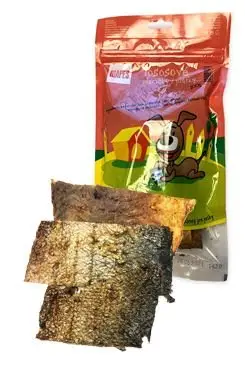 Pochoutka sušená MAPES lososové placičky 100g Zlevněný