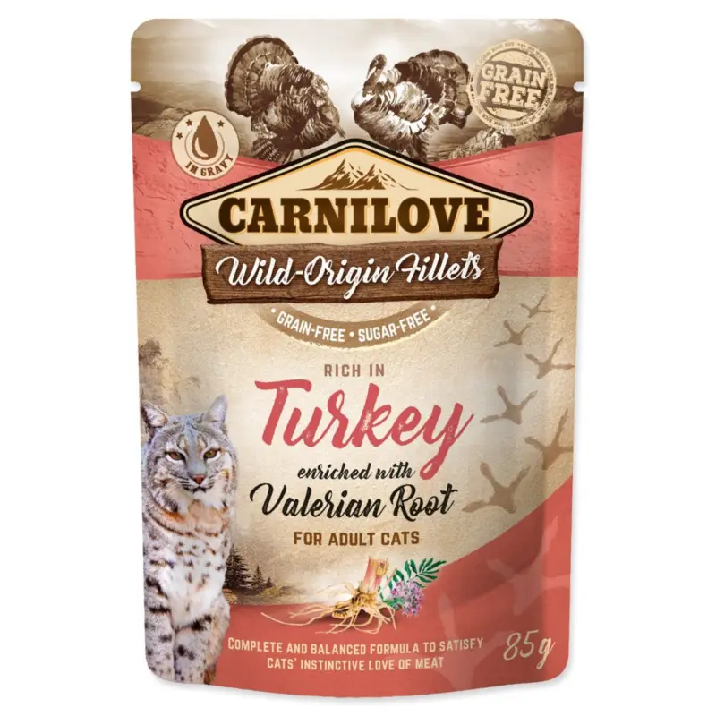Carnilove Cat Pouch Turkey Enriched & Valerian 85g Ověřený