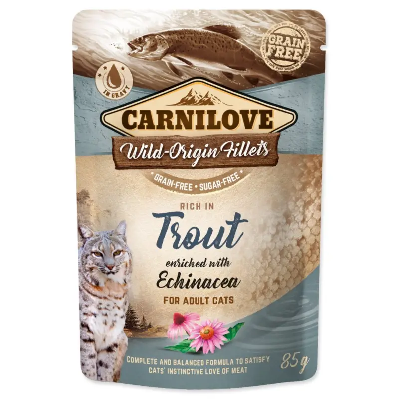 Bezpečná Platba Carnilove Cat Pouch Trout Enriched & Echinacea 85g