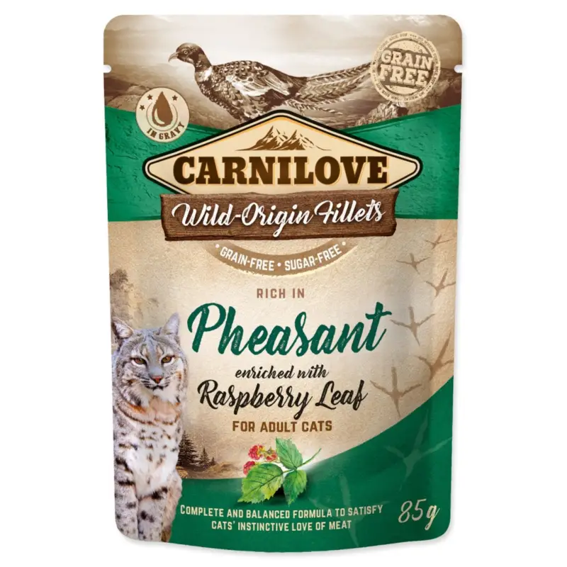 Kapsička Carnilove Cat Pouch Pheasant with Raspberry 85g Dokud Zásoby Vydrží
