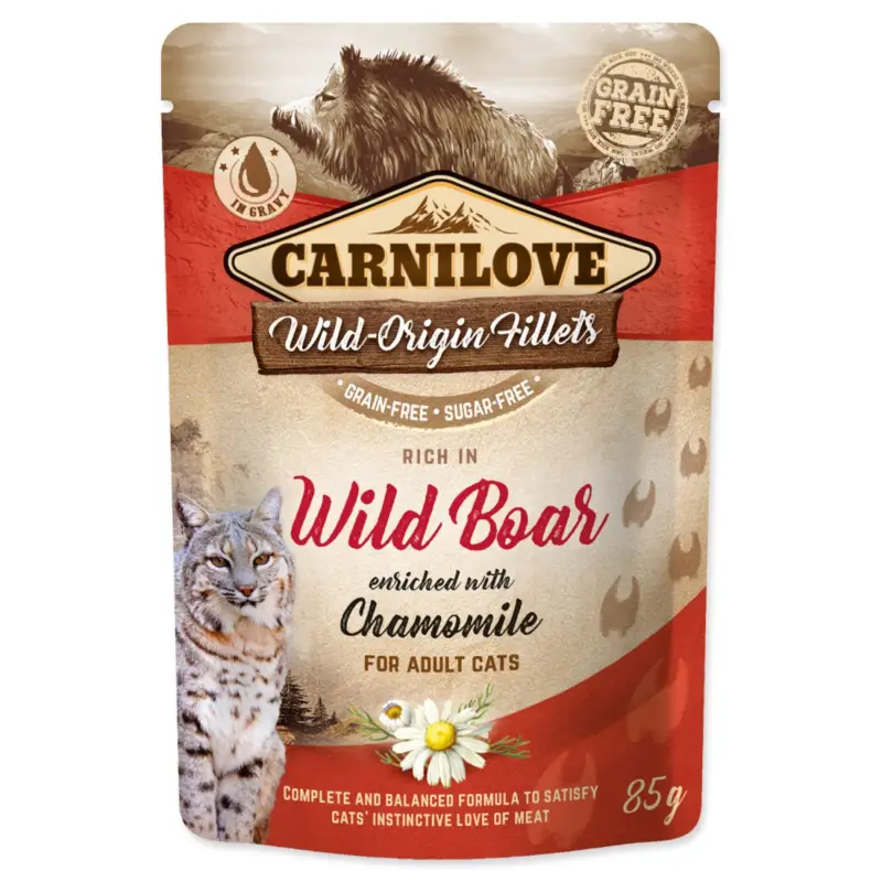 Carnilove Cat Pouch Wild Boar & Chamomile 85g Ověřený