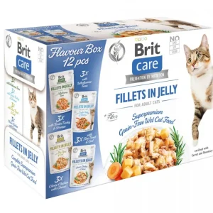 Sezónní Sleva Brit Care Cat Fillets in Jelly Flavour box 12x85g