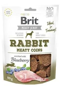 Tovární Cena Brit Jerky Rabbit Meaty Coins 80g