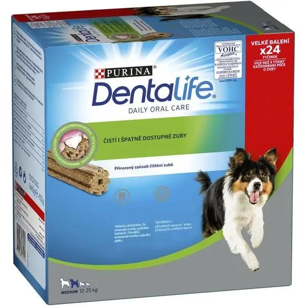 Nejprodávanější Purina Dentalife Medium MP, 24 ks tyčinek pro psa 12-25 kg